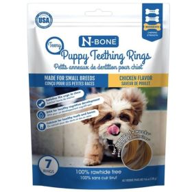 N-Bone Teeny Puppy Teething Rings Chicken Flavor - 7 count