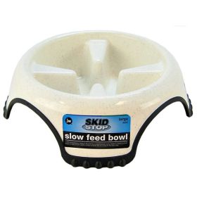 JW Pet Skid Stop Slow Feed Bowl - Large - 10.5" Wide x 3" High (5 cups)