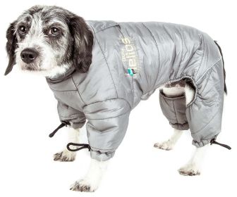 Helios Thunder-crackle Full-Body Waded-Plush Adjustable and 3M Reflective Dog Jacket (size: small)