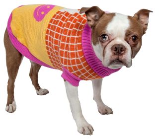 Lovable-Bark Heavy Knit Ribbed Fashion Pet Sweater (size: small)