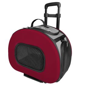 Tough-Shell Wheeled Collapsible Final Destination Pet Carrier (SKU: B51RDMD)