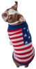 Patriot Independence Star Heavy Knitted Fashion Ribbed Turtle Neck Dog Sweater