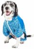 Pet Life Active 'Downward Dog' Heathered Performance 4-Way Stretch Two-Toned Full Body Warm Up Hoodie